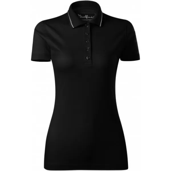  Damen-T-Shirt mit Kragen MALFINI PREMIUM GRAND 269 SCHWARZ 