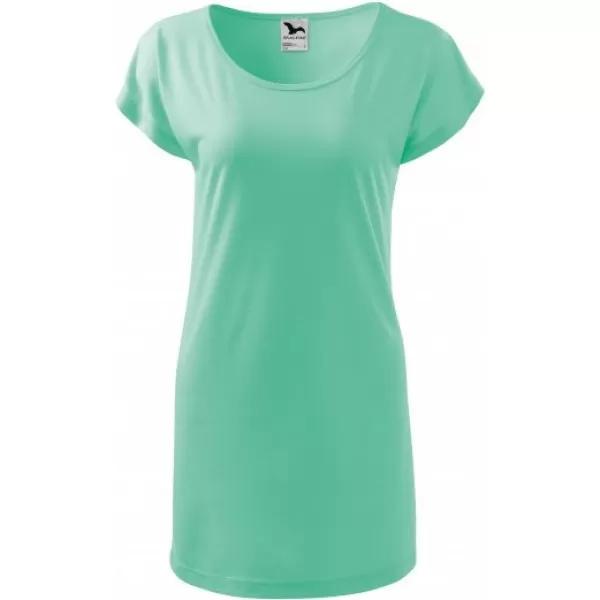  Langes T-Shirt für Damen MALFINI LOVE 123 MINZE 