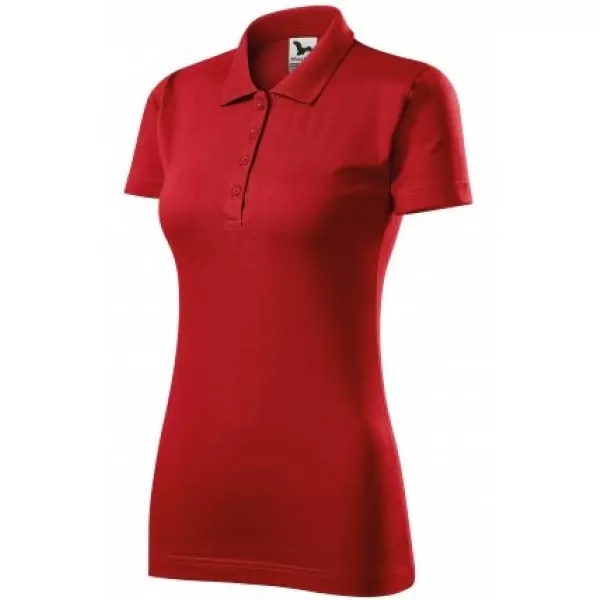  Damen-T-Shirt mit Kragen MALFINI SINGLE J. 223 ROT 