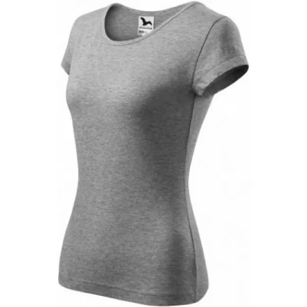  Damen-T-Shirt MALFINI PURE 122 DUNKELGRAUE HIGHLIGHTS 
