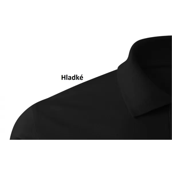  Herren-T-Shirt mit langen Ärmeln und Kragen MALFINI SINGLE J. LS 211 SCHWARZ 
