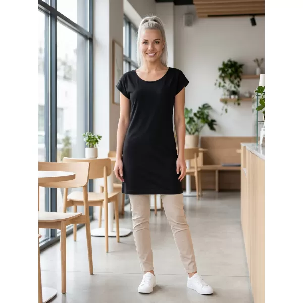  Langes T-Shirt für Damen MALFINI LOVE 123 SCHWARZ 