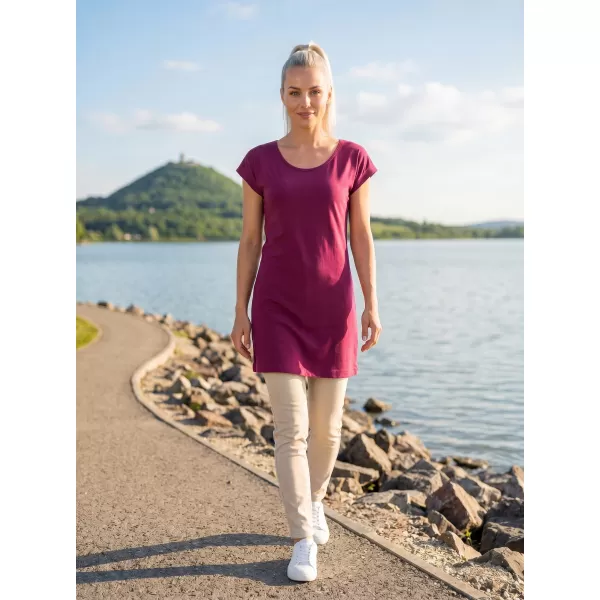  Langes T-Shirt für Damen MALFINI LOVE 123 FUCHSIE 