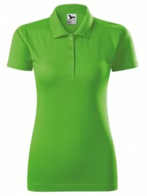 Damen-T-Shirt mit Kragen MALFINI SINGLE J. 223 APFELGRÜN