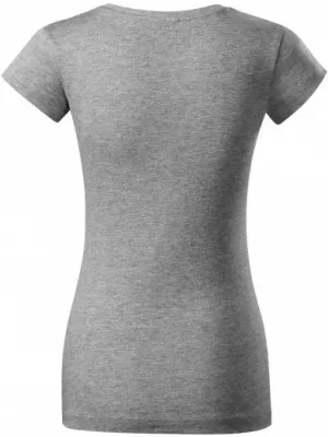 Damen-T-Shirt MALFINI FIT V-NECK 162 DUNKELGRAUE HIGHLIGHTS