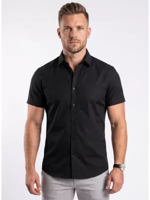 Herrenhemd mit kurzen Ärmeln MALFINI PREMIUM FLASH 260 SCHWARZ