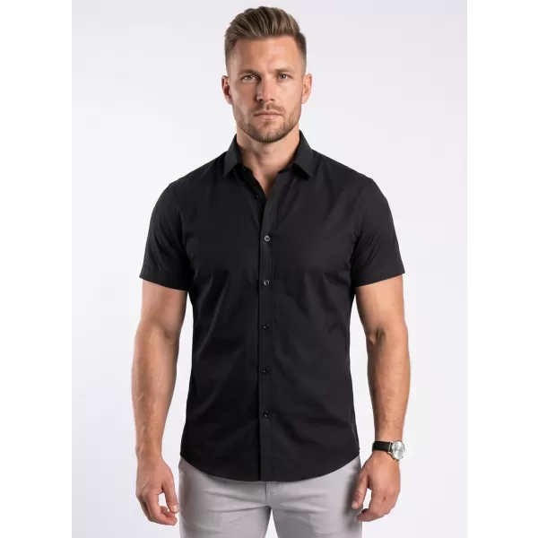  Herrenhemd mit kurzen Ärmeln MALFINI PREMIUM FLASH 260 SCHWARZ 