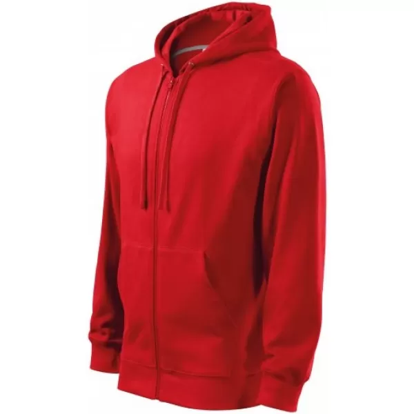  Herren-Sweatshirt MALFINI TRENDY ZIPPER 410 ROT 