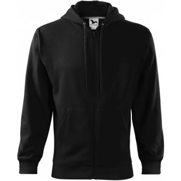  Herren-Sweatshirt MALFINI TRENDY ZIPPER 410 SCHWARZ 