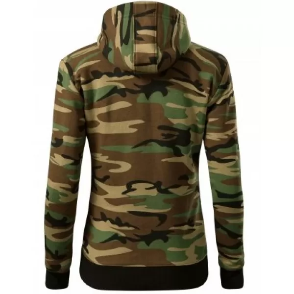  Damen-Sweatshirt MALFINI CAMO ZIPPER C20 TARNBRAUN 