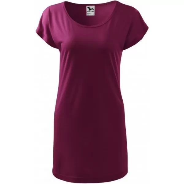  Langes T-Shirt für Damen MALFINI LOVE 123 FUCHSIE 