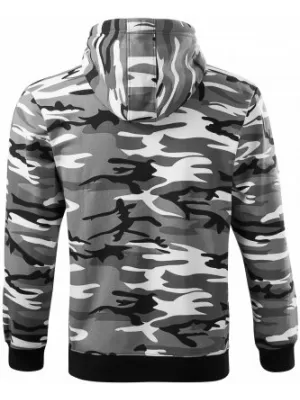 Herren-Sweatshirt MALFINI CAMO ZIPPER C19 TARNGRAU