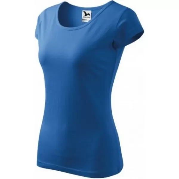  Damen-T-Shirt MALFINI PURE 122 AZURBLAU 