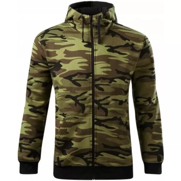  Herren-Sweatshirt MALFINI CAMO ZIPPER C19 TARNGRÜN 