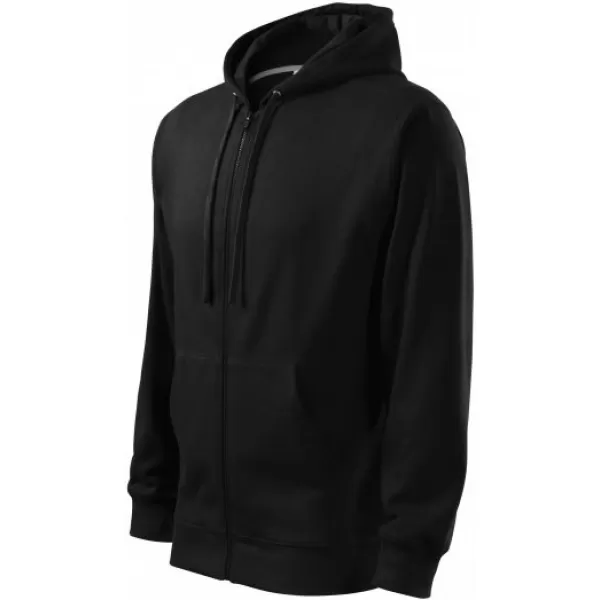  Herren-Sweatshirt MALFINI TRENDY ZIPPER 410 SCHWARZ 