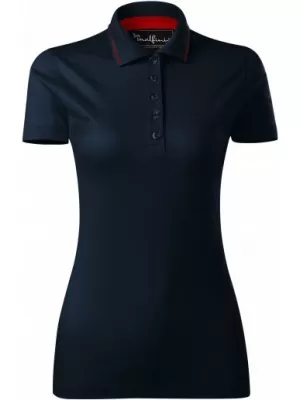 Damen-T-Shirt mit Kragen MALFINI PREMIUM GRAND 269 MARINEBLAU