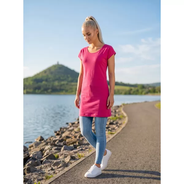  Langes T-Shirt für Damen MALFINI LOVE 123 MAGENTA 