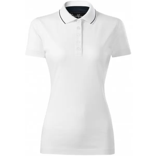  Damen-T-Shirt mit Kragen MALFINI PREMIUM GRAND 269 WEIß 