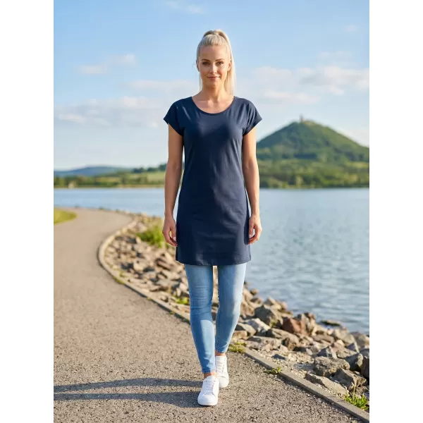  Langes T-Shirt für Damen MALFINI LOVE 123 MARINEBLAU 