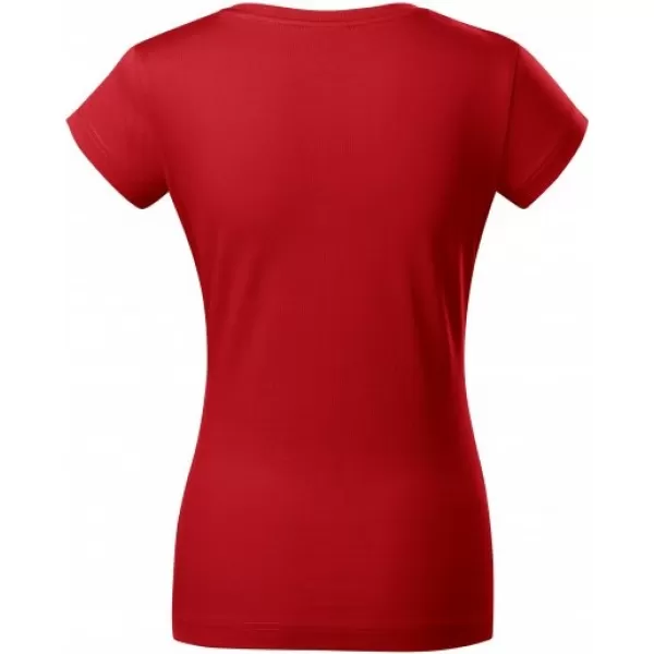  Damen-T-Shirt MALFINI FIT V-NECK 162 ROT 