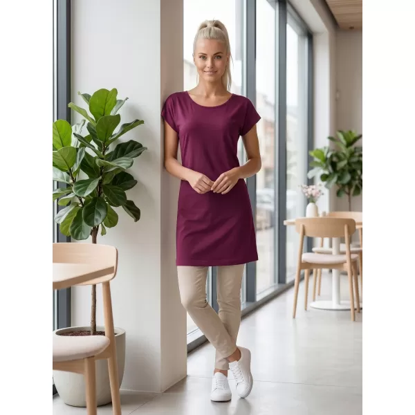  Langes T-Shirt für Damen MALFINI LOVE 123 FUCHSIE 