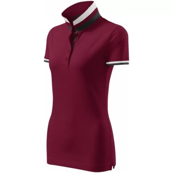  Damen-T-Shirt mit Kragen MALFINI PREMIUM COLLAR UP 257 GRANAT 