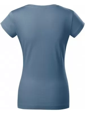 Damen-T-Shirt MALFINI FIT V-NECK 162 DENIM