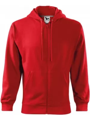 Herren-Sweatshirt MALFINI TRENDY ZIPPER 410 ROT