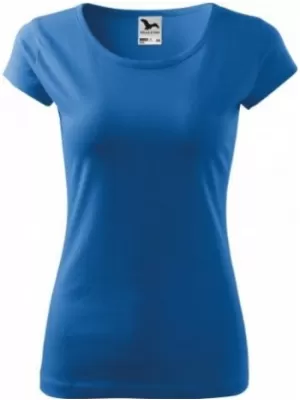 Damen-T-Shirt MALFINI PURE 122 AZURBLAU