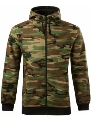 Herren-Sweatshirt MALFINI CAMO ZIPPER C19 TARNBRAUN
