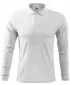 Herren-T-Shirt mit langen Ärmeln und Kragen MALFINI SINGLE J. LS 211 WEIß