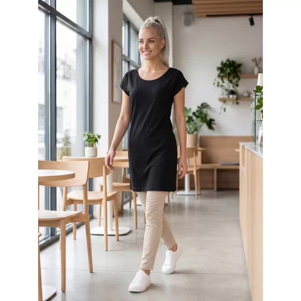  Langes T-Shirt für Damen MALFINI LOVE 123 SCHWARZ 