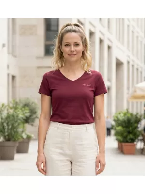 Damen-T-Shirt ALTISPORT LUKENA LTSS701 BURGUND