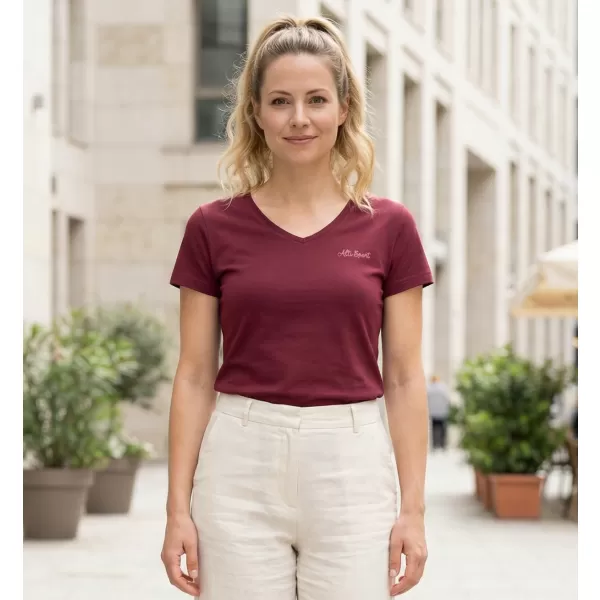  Damen-T-Shirt ALTISPORT LUKENA LTSS701 BURGUND 