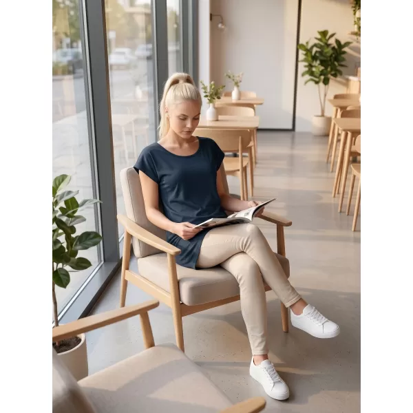  Langes T-Shirt für Damen MALFINI LOVE 123 MARINEBLAU 