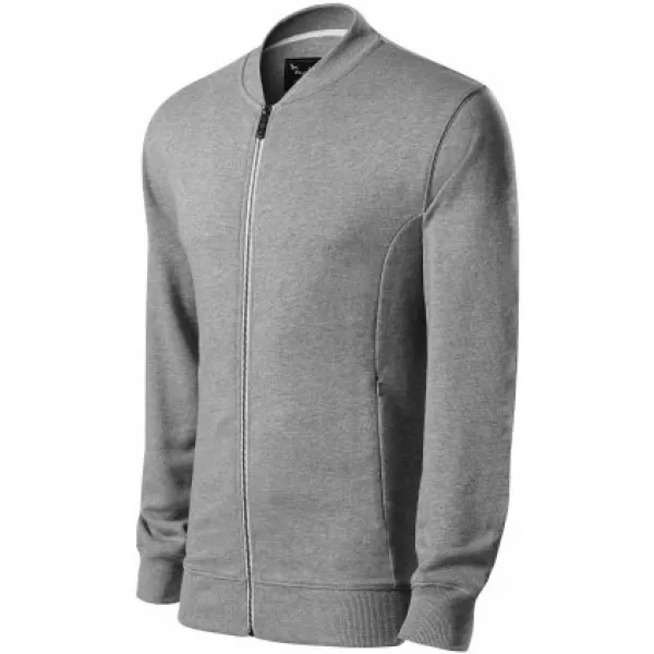  Herren-Sweatshirt MALFINI PREMIUM BOMBER 453 DUNKELGRAUE HIGHLIGHTS 