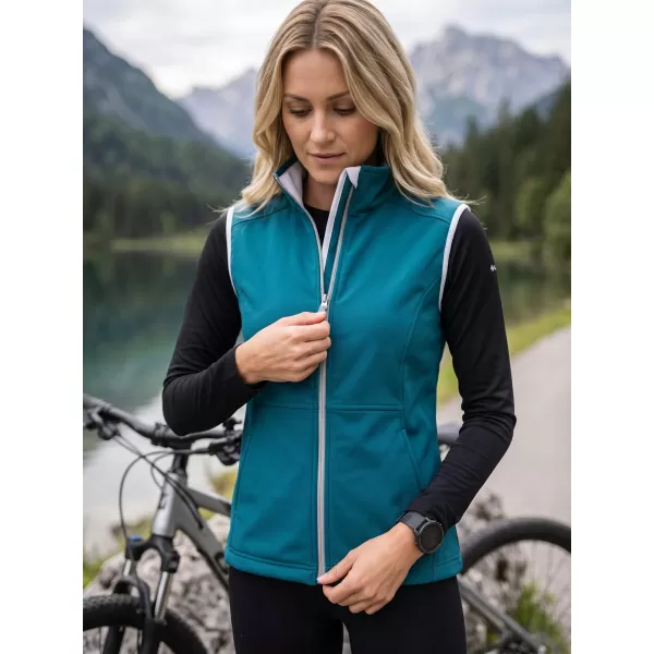  Softshellweste für Damen MALFINI VISION 516 DUNKLES TÜRKIS 