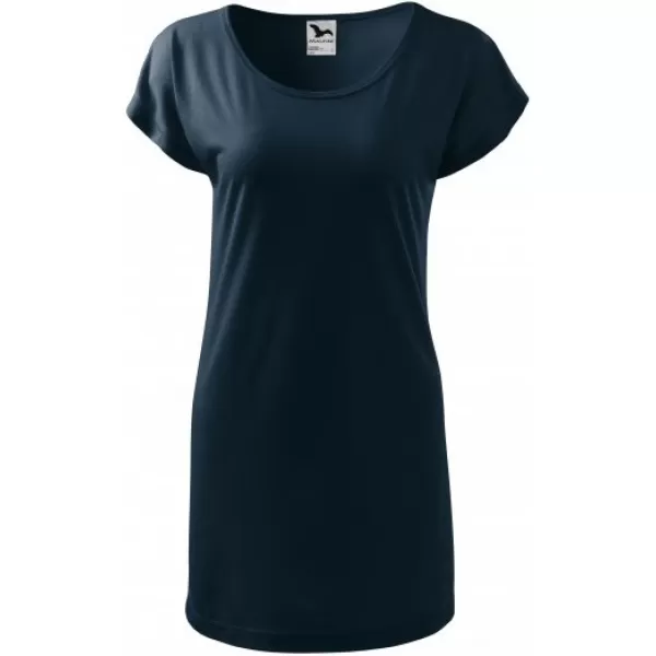  Langes T-Shirt für Damen MALFINI LOVE 123 MARINEBLAU 