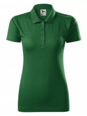 Damen-T-Shirt mit Kragen MALFINI SINGLE J. 223 FLASCHENGRÜN
