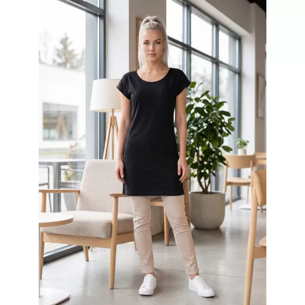  Langes T-Shirt für Damen MALFINI LOVE 123 SCHWARZ 