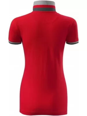 Damen-T-Shirt mit Kragen MALFINI PREMIUM COLLAR UP 257 ROTE FORMEL