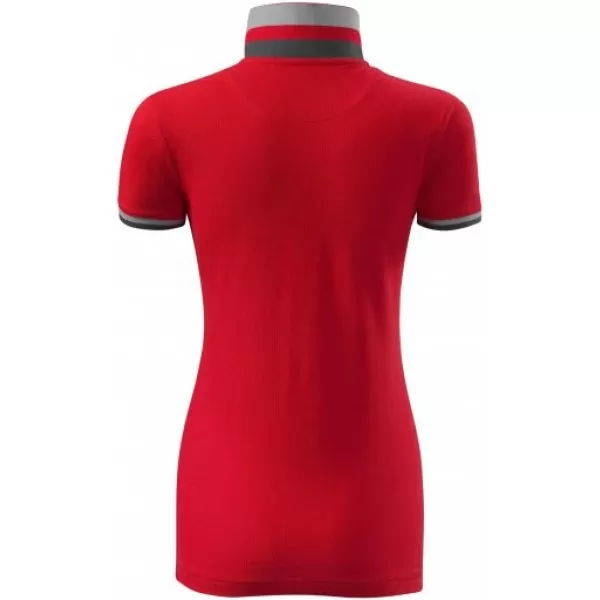  Damen-T-Shirt mit Kragen MALFINI PREMIUM COLLAR UP 257 ROTE FORMEL 