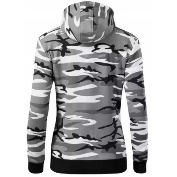  Damen-Sweatshirt MALFINI CAMO ZIPPER C20 TARNGRAU 