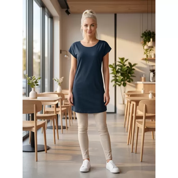  Langes T-Shirt für Damen MALFINI LOVE 123 MARINEBLAU 
