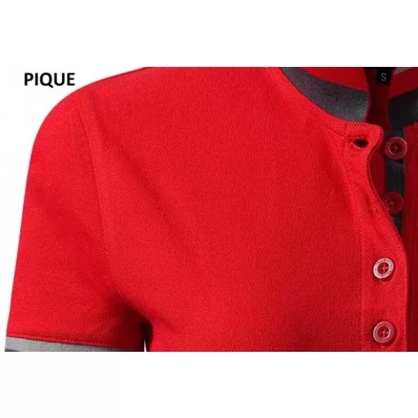  Damen-T-Shirt mit Kragen MALFINI PREMIUM COLLAR UP 257 ROTE FORMEL 