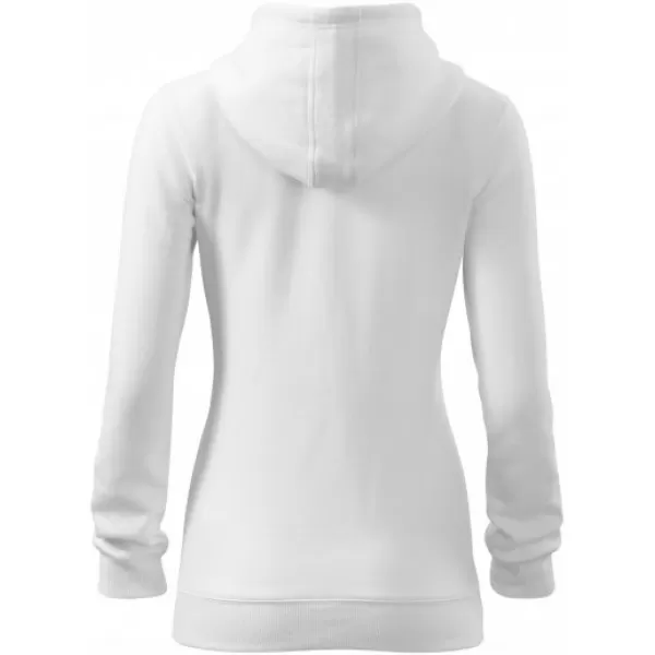  Damen-Sweatshirt MALFINI TRENDY ZIPPER 411 WEIß 