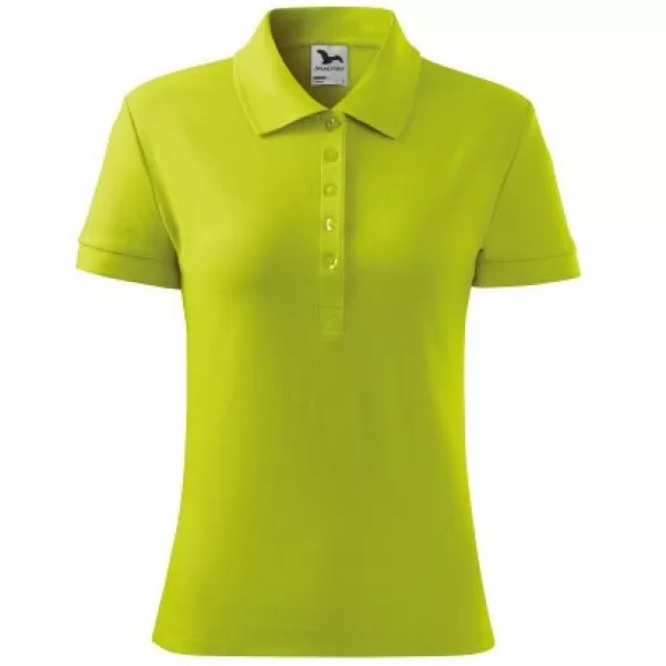  Damen-T-Shirt mit Kragen MALFINI COTTON 213 KALK 