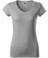 Damen-T-Shirt MALFINI FIT V-NECK 162 DUNKELGRAUE HIGHLIGHTS