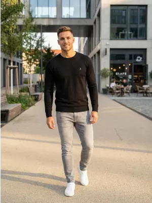 Herrenpullover ALTISPORT KAMIQ MPLS096 SCHWARZ