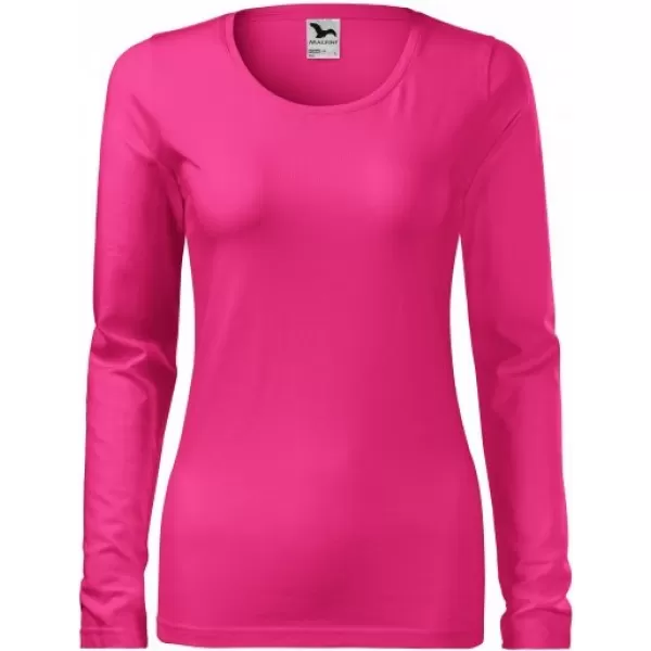  Damen-T-Shirt mit langen Ärmeln MALFINI SLIM 139 MAGENTA 